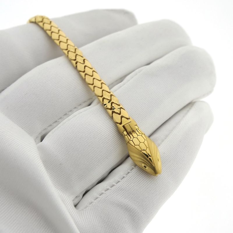 Image 9 of Gold 'Snake' bracelet; 24 carat