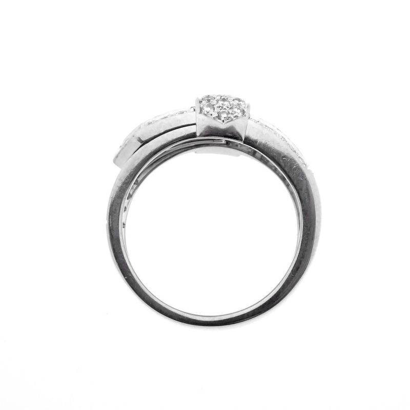 Image 8 of Leo Pizzo white gold ring with white and black diamonds; 0.84 ct.