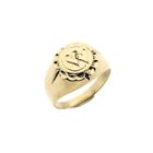 Image 1 of Gold men's pinky ring with heart engraving