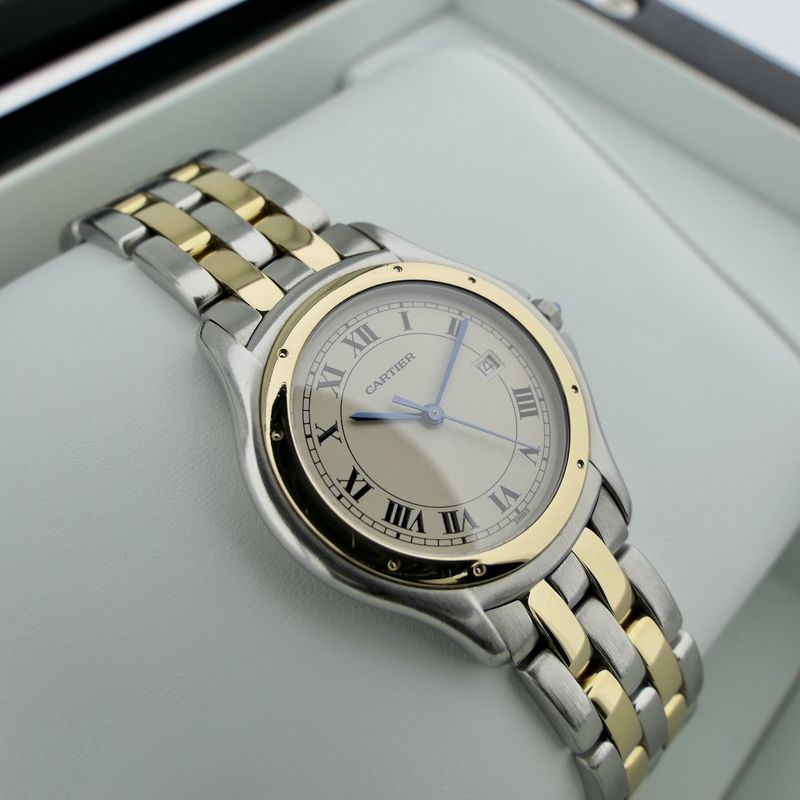 Image 16 of Cartier Cougar 187904; 18k gold/steel unisex watch