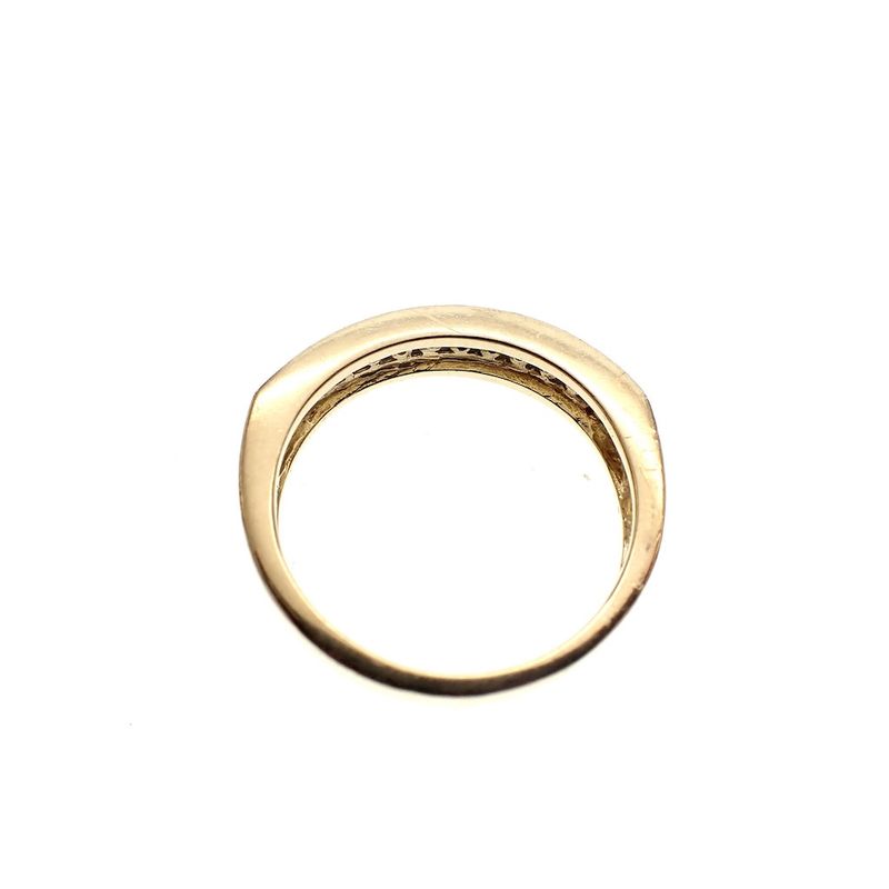 Image 4 of Gold ring with diamonds; 0.12 ct.