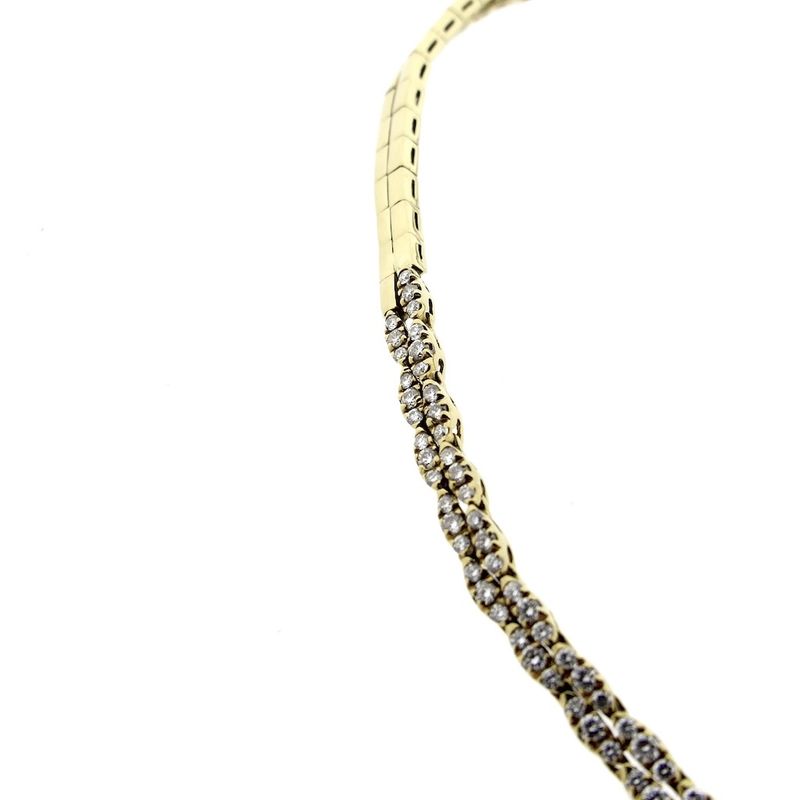 Image 4 of Gold necklace with diamonds; 8.13 ct.