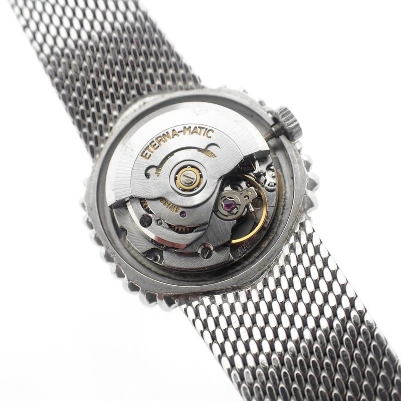 Image 11 of Eterna Matic Swiss; 18k gold women's watch with diamonds