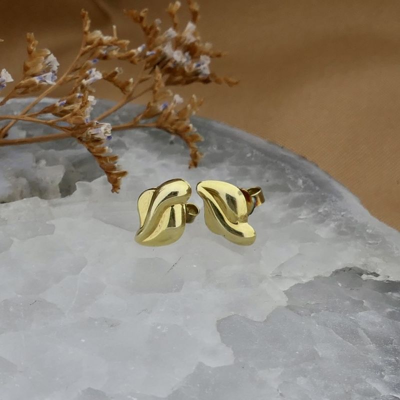 Image 2 of Golden fantasy stud earrings