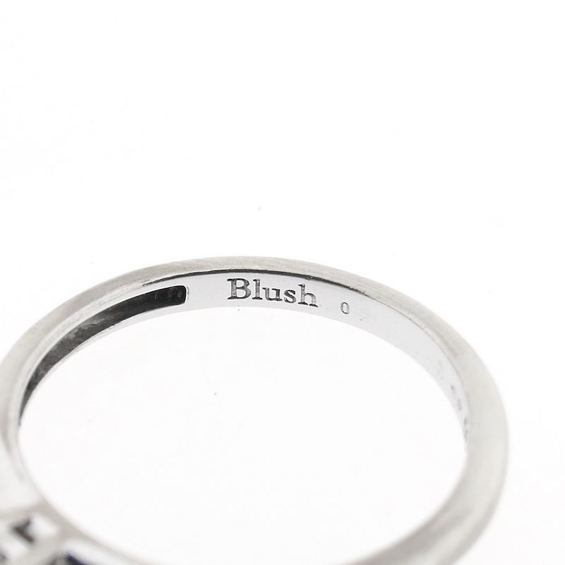 Image 6 of White gold solitaire ring with zirconia; Blush