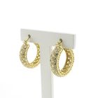 Image 4 of Gold earrings with zirconia | Ø 23.5 mm