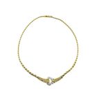 Image 7 of Two-tone gold necklace with 0.26 ct diamond pendant.