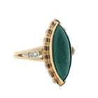 Image 3 of 18-karat gold women's ring with malachite and diamonds | 0.04 ct.