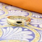 Image 7 of Gold solitaire ring with diamond; 0.15 ct.