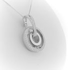 Image 10 of White gold pendant with diamonds