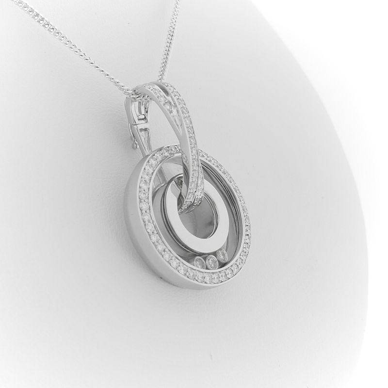 Image 10 of White gold pendant with diamonds