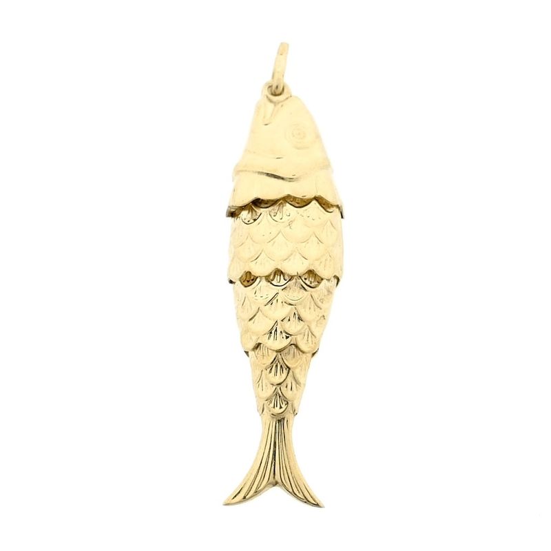 Image 1 of Gold pendant of a fish