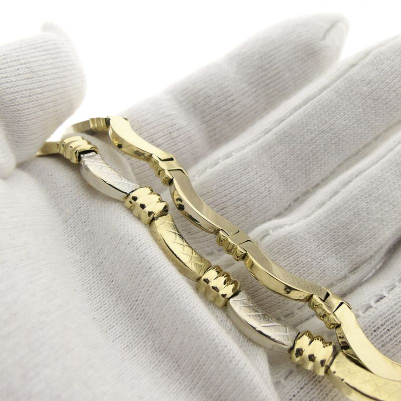 Image 7 of Two-tone gold fantasy link necklace