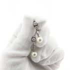 Image 7 of White Gold Earrings with Pearl & Diamonds