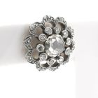 Image 4 of Victorian gold and silver stud earrings with diamonds; Approx. 0.40 ct.