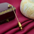 Image 2 of Gold lapel pin with diamond; approx. 0.10 ct.