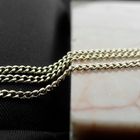 Image 3 of Gold gourmet link chain | 52 cm