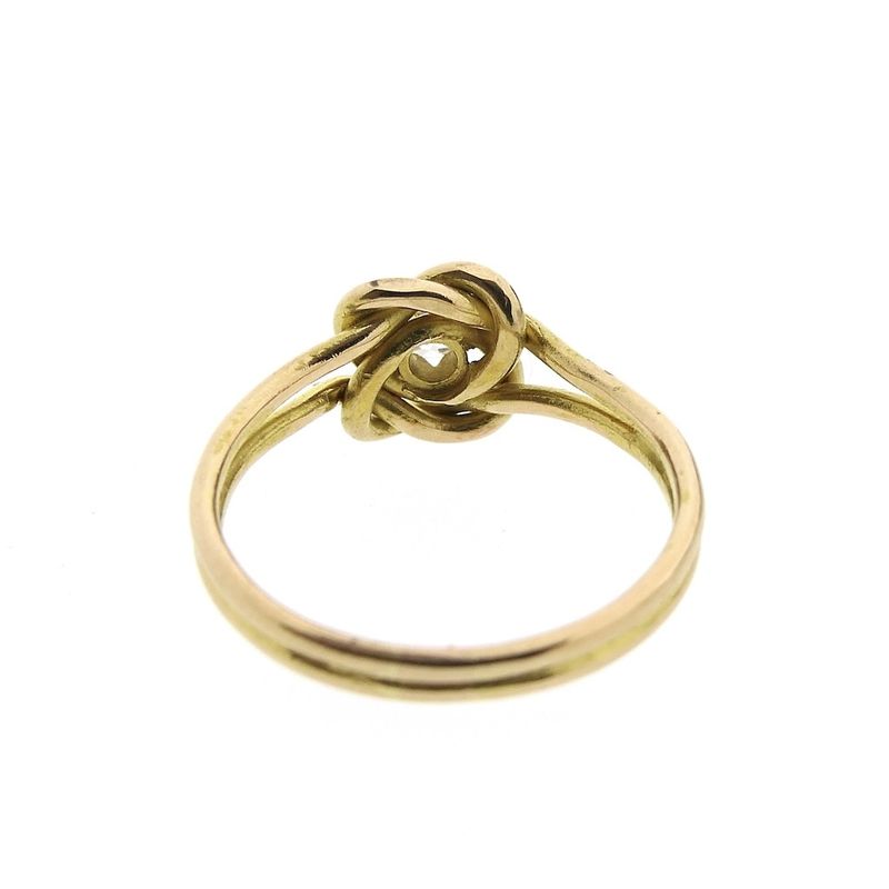 Image 5 of Two-tone solitaire ring with diamond | 0.11 ct.