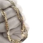 Image 8 of Two-tone gold gourmet link necklace | 43.5 cm