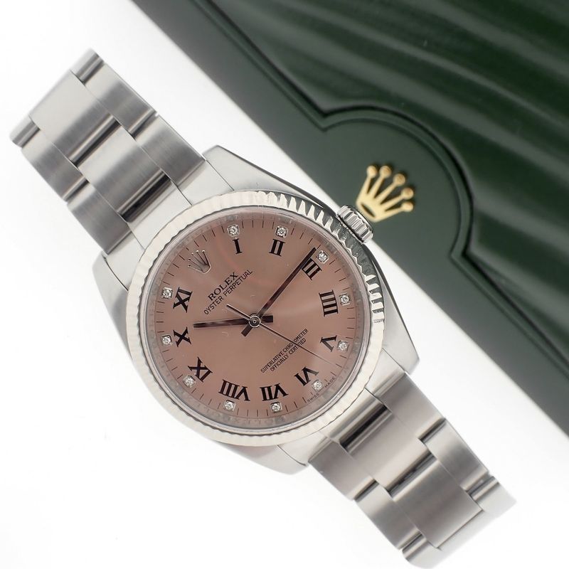 Image 2 of Rolex Oyster Perpetual; 116034 with factory set diamonds