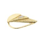 Image 8 of Vintage gold brooch with diamonds; 0.04 ct.