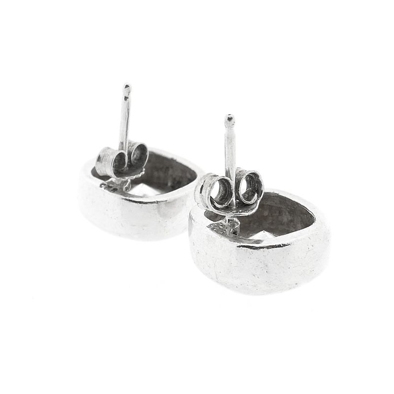 Image 4 of Silver stud earrings with zirconia