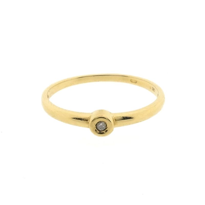 Image 7 of Gold solitaire ring with diamond | 0.01 ct.