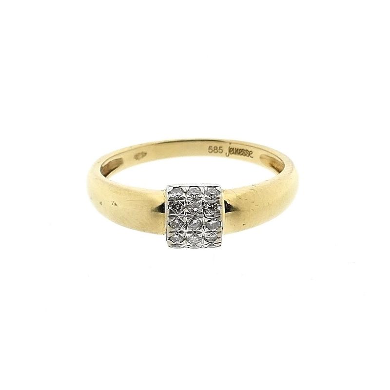 Image 3 of Gold Jeunesse ring with diamond; 0.075 ct.