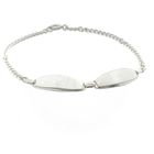 Image 3 of Silver gourmet bracelet with engraving plates | 19.5 cm