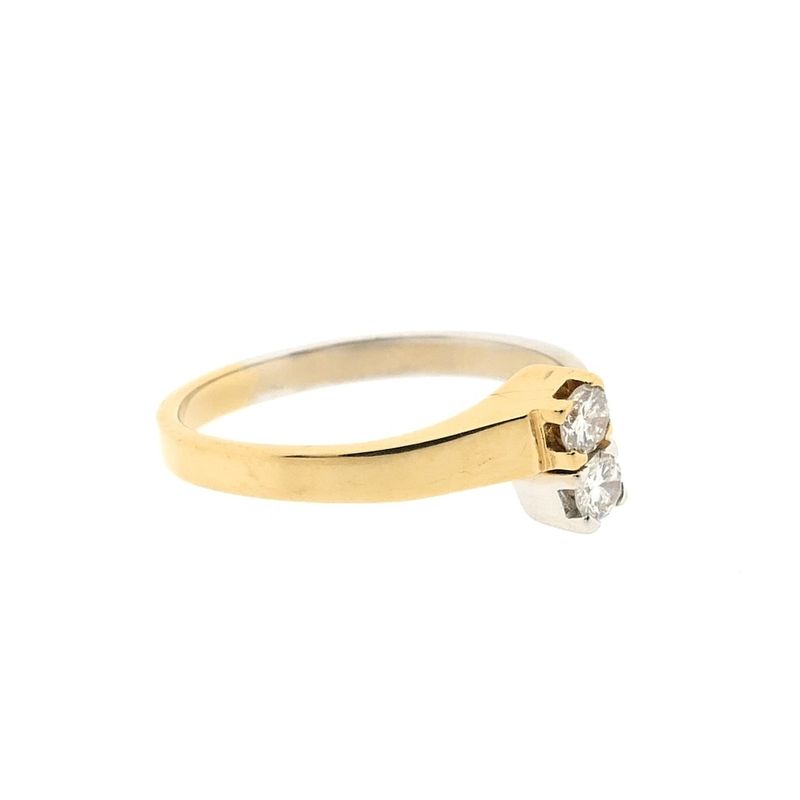 Image 5 of Two-tone gold ring with 0.38 ct. diamond | Toi et moi