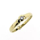 Image 1 of Gold solitaire ring with diamond | 0.08 ct.