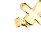 Image 9 of Bicolor Gold Cross Pendant with Engraved Corpus