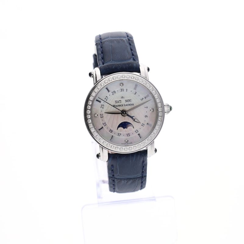 Image 9 of Maurice Lacroix Masterpiece 'Phase de Lune' MP6066; Automatic women's watch with diamonds