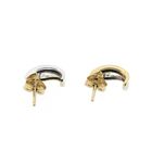 Image 4 of Bicolor gold stud earrings with zirconia