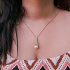 Image 9 of White gold pendant with pearl and diamonds; 1.71 ct.