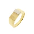 Image 1 of Two-tone gold men's signet ring