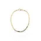 Image 2 of Gold closed Figaro link bracelet