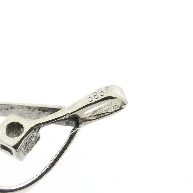 Image 4 of White gold pendant with diamond; 0.005 ct.