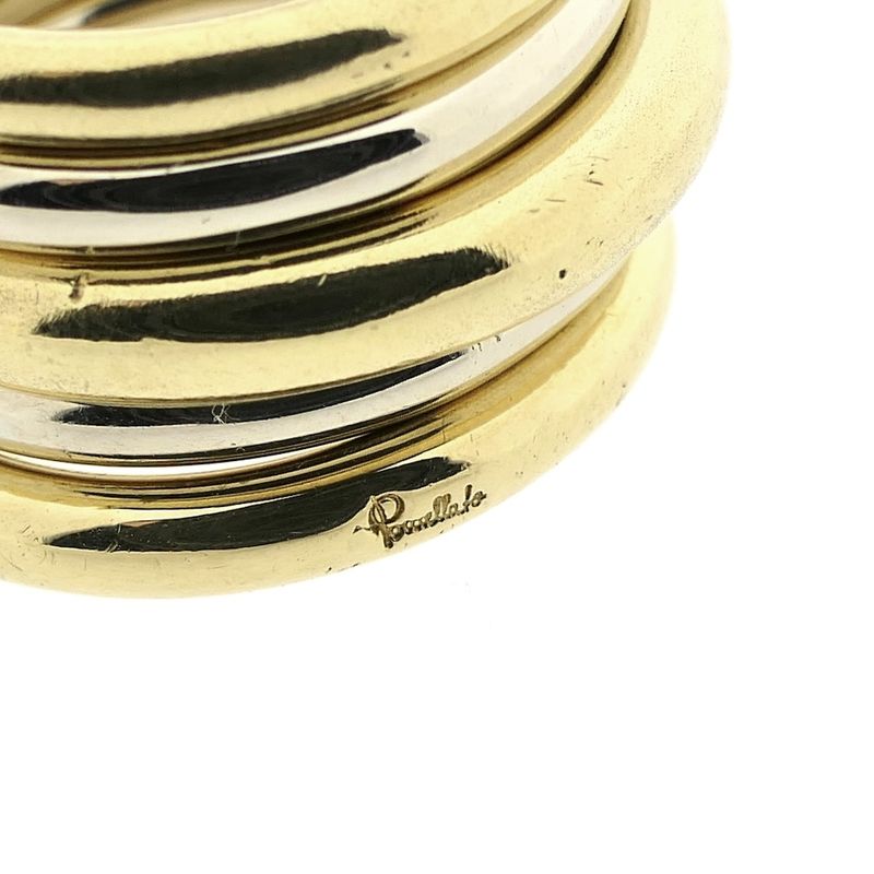 Image 6 of Pomellato bicolor gold 'tubular' ring