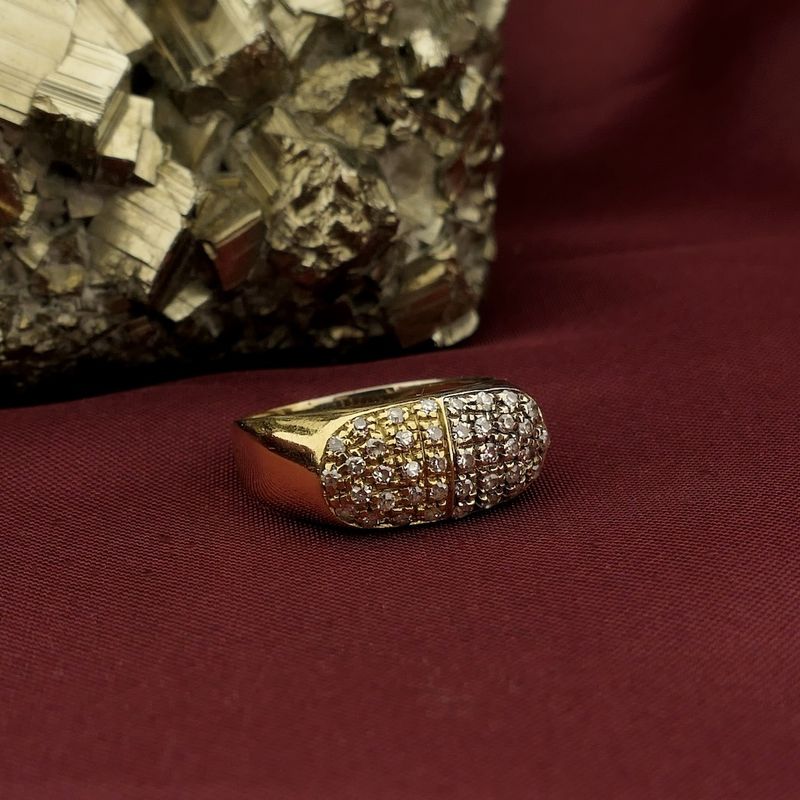 Image 2 of Two-tone gold ring with 0.30 ct diamond.