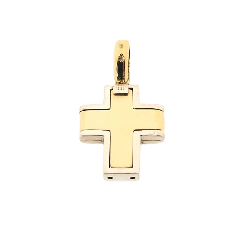 Image 6 of Bicolor Gold Cross Pendant