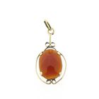 Image 1 of Gold pendant with carnelian