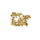 Afbeelding 3 van Bicolor gouden broche met parel