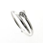 Image 1 of Silver clamp bracelet with a ram's head | Ø 59 mm