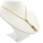 Image 3 of Gold Bismarck link necklace with fixed pendant | 46.5 cm
