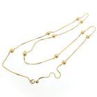 Image 5 of Long gold link chain with beads