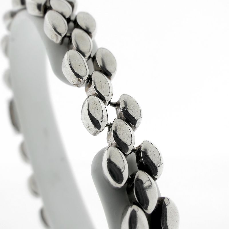 Image 7 of Silver unique oval link bracelet | 19.5 cm