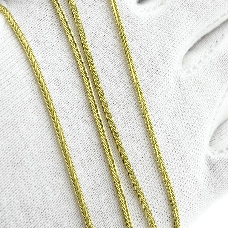 Image 8 of Gold square foxtail link chain