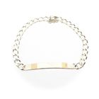 Image 1 of Silver bracelet with an engraved plate featuring 18K gold patches | 20 cm