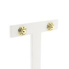 Image 3 of Gold floral stud earrings | Vintage
